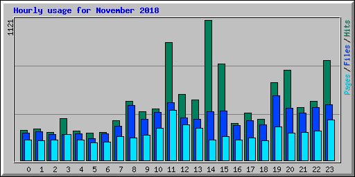 Hourly usage for November 2018