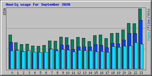 Hourly usage for September 2020