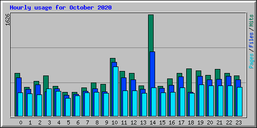 Hourly usage for October 2020
